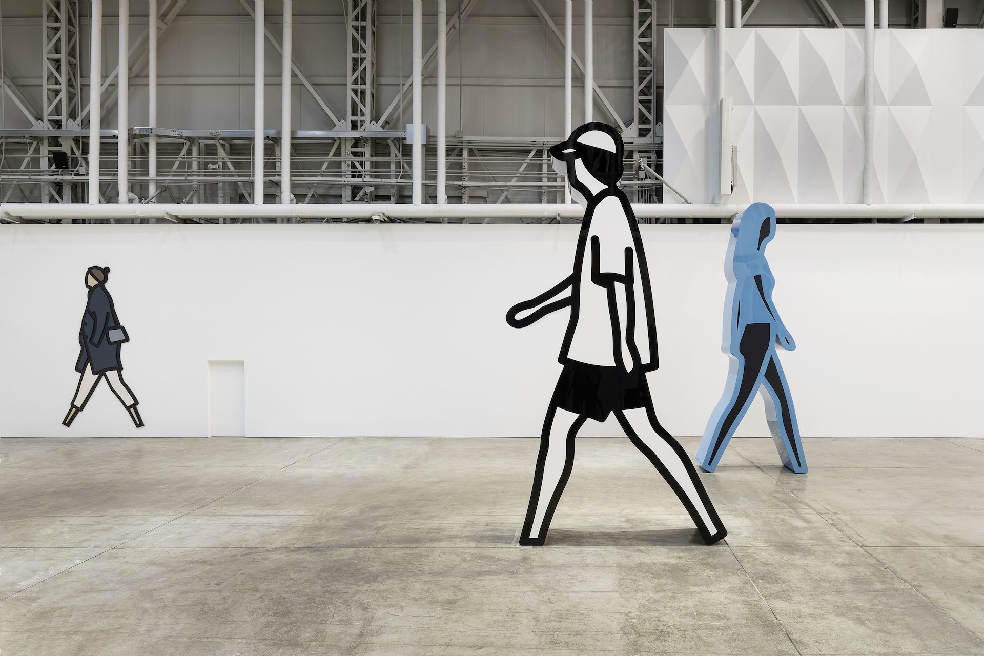 "Walking in Milan" by British artist Julian Opie at Potrait Milano